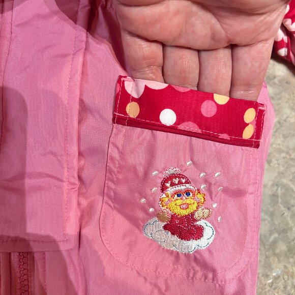 Vintage Sesame Street Zoe Pink Baby Snowsuit 12M Fur Hood Mittens Booties NWOT - Picture 8 of 10